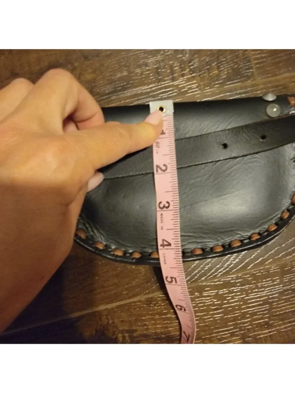 Free People Lucky Stars Leather Pocket Belt Country Western Festival Womens M L